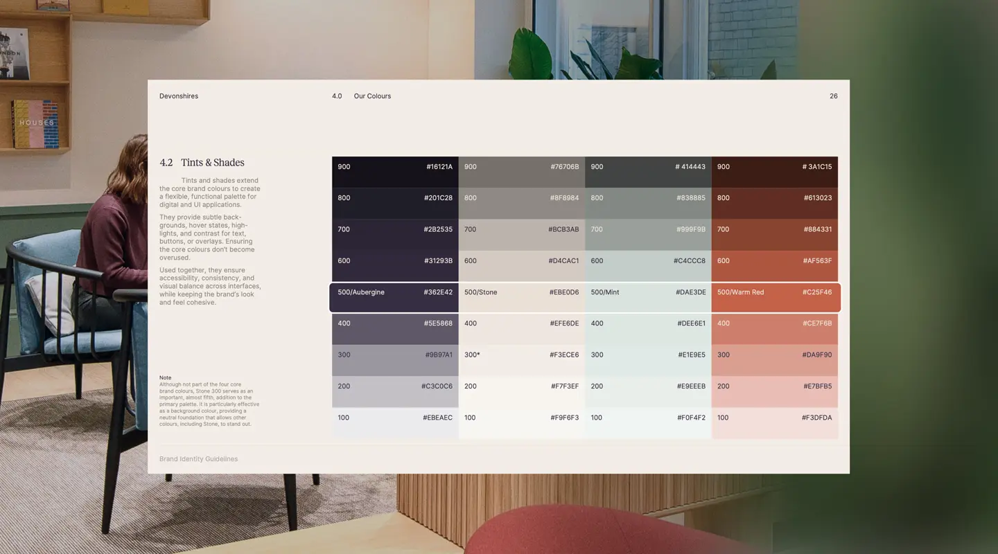 Video showing a page by page of the brand guidelines