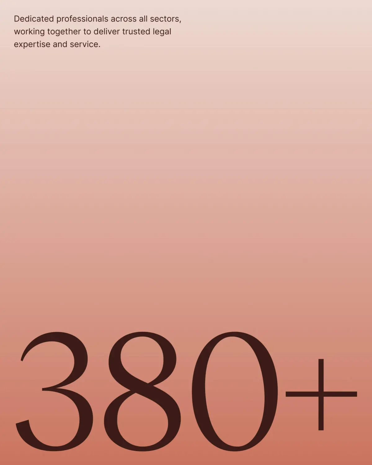 Video showing large number statistics on a red gradient background