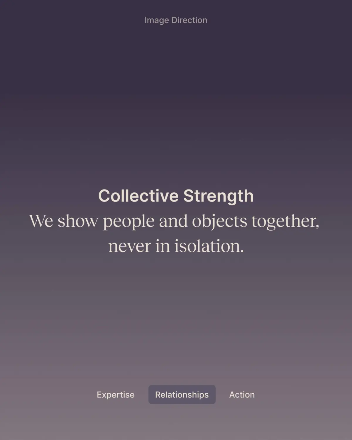 Video showing the approach to imagery direction