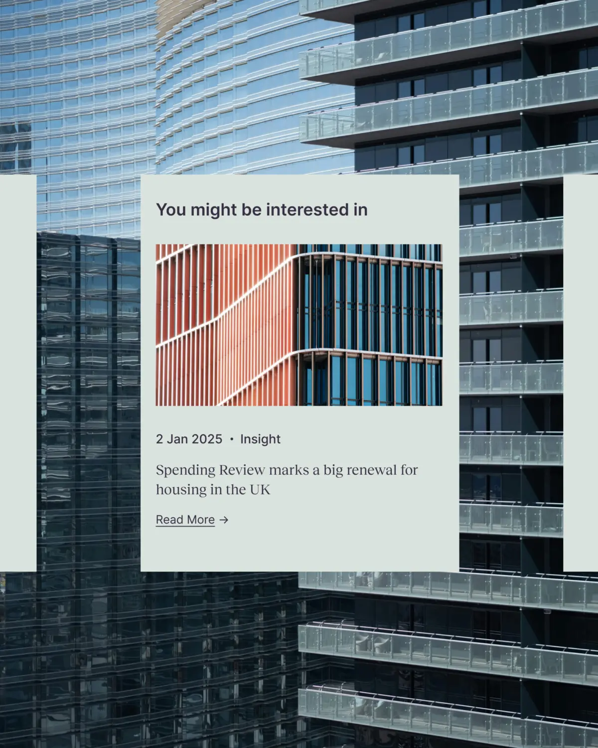 Video showing a loop of an insight card from the website UI