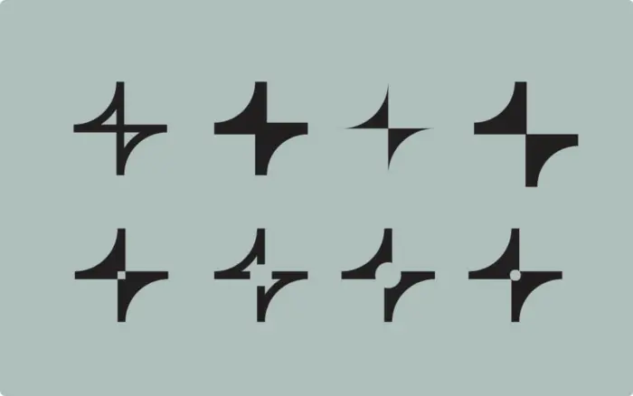 Alternative cross shaped logo designs