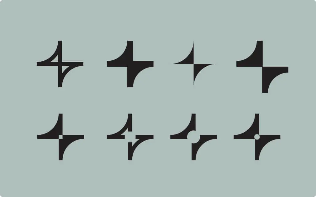 Alternative cross shaped logo designs