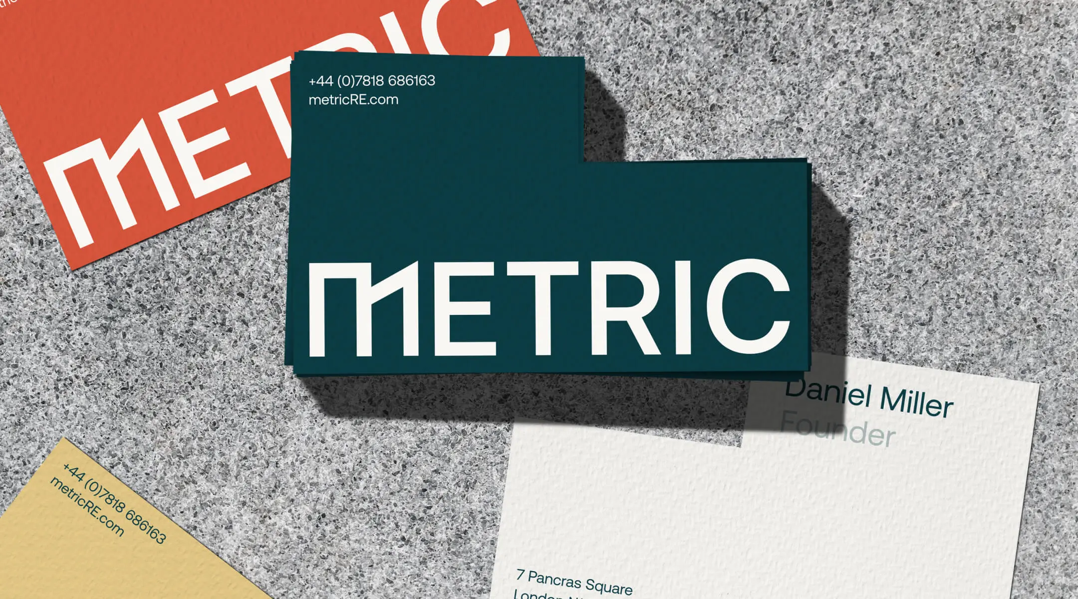Business cards design for Metric Real Estate