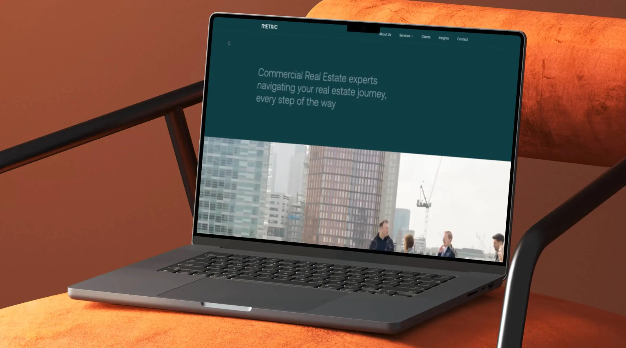 Website displayed on laptop